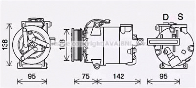 AVA QUALITY COOLING fdk635 -  Компрессор, кондиционер